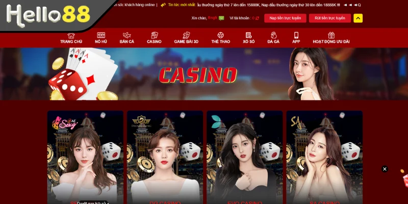 Tổng quan về Casino HELLO88